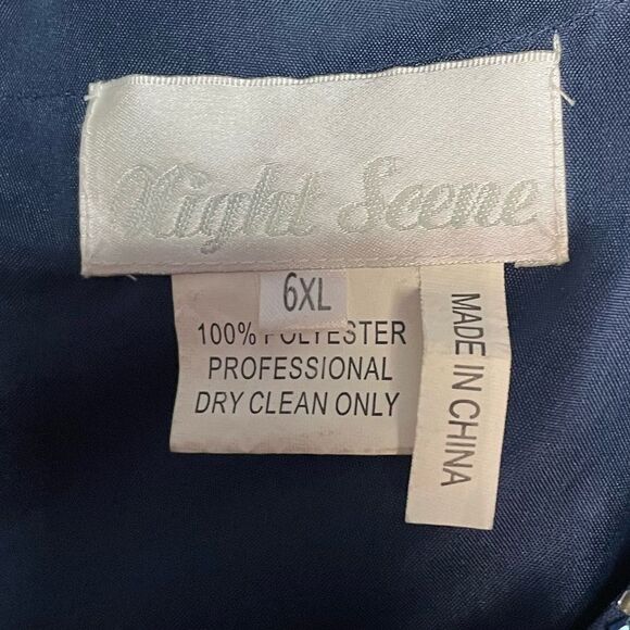 Night Scene Navy Beaded Formal Dress 6XL - Picture 4 of 7